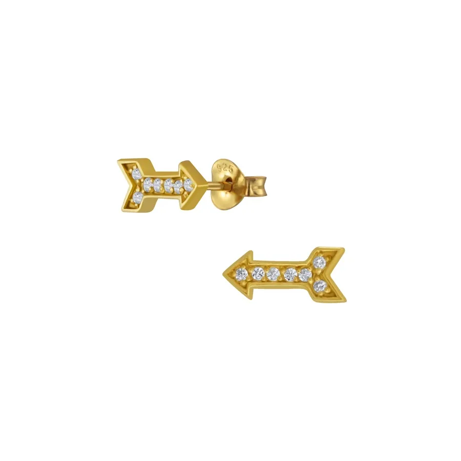 REBECKA MINI ARROW EARRINGS CLEAR