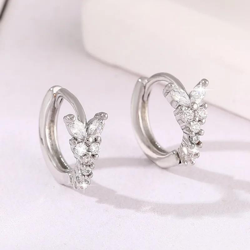 AVI Jewels Petite Butterfly hoops silver