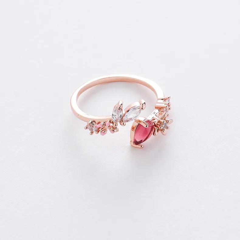 AVI Jewels Cleo ring ruby/rosegold