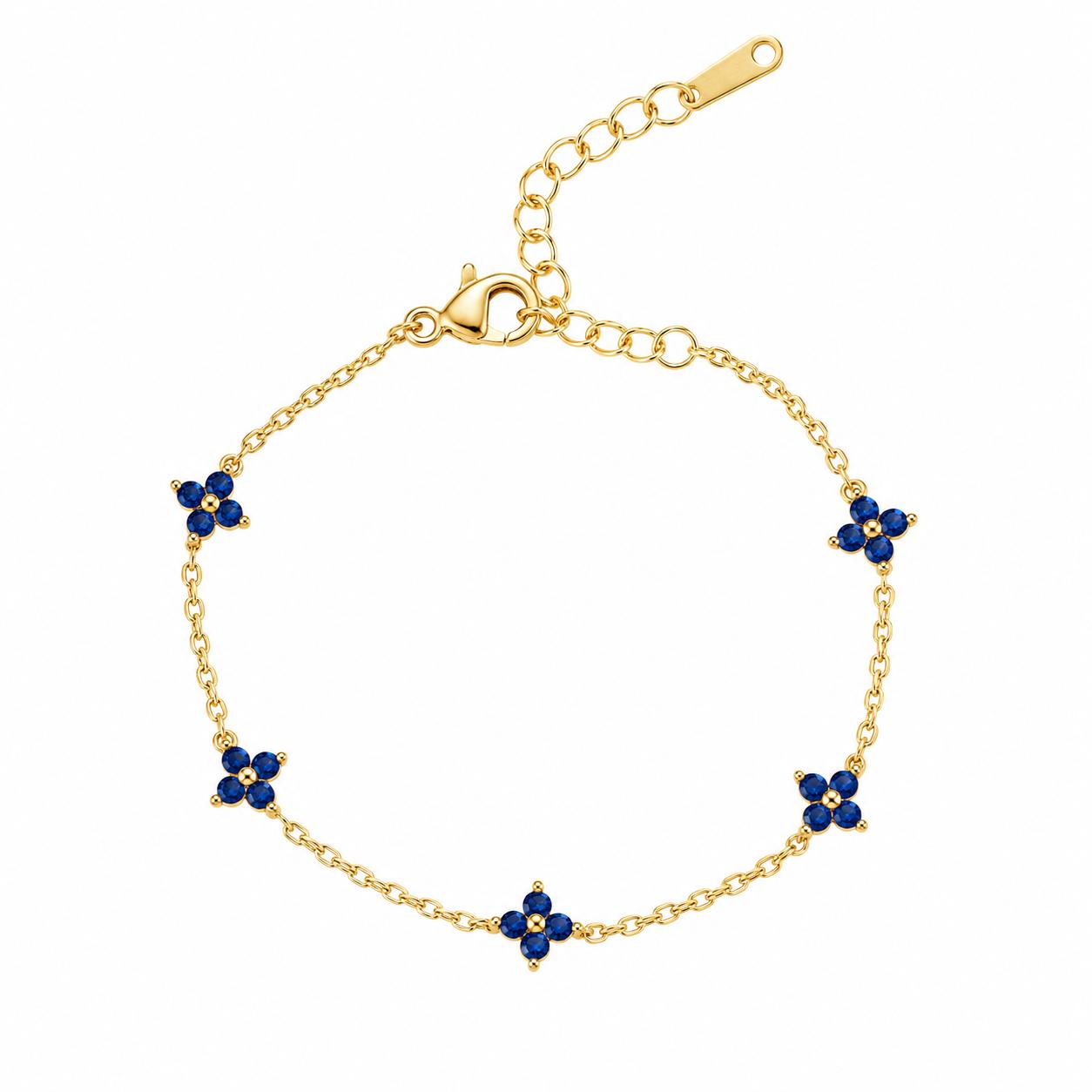 AVI Jewels Blomma bracelet gold/sapphire
