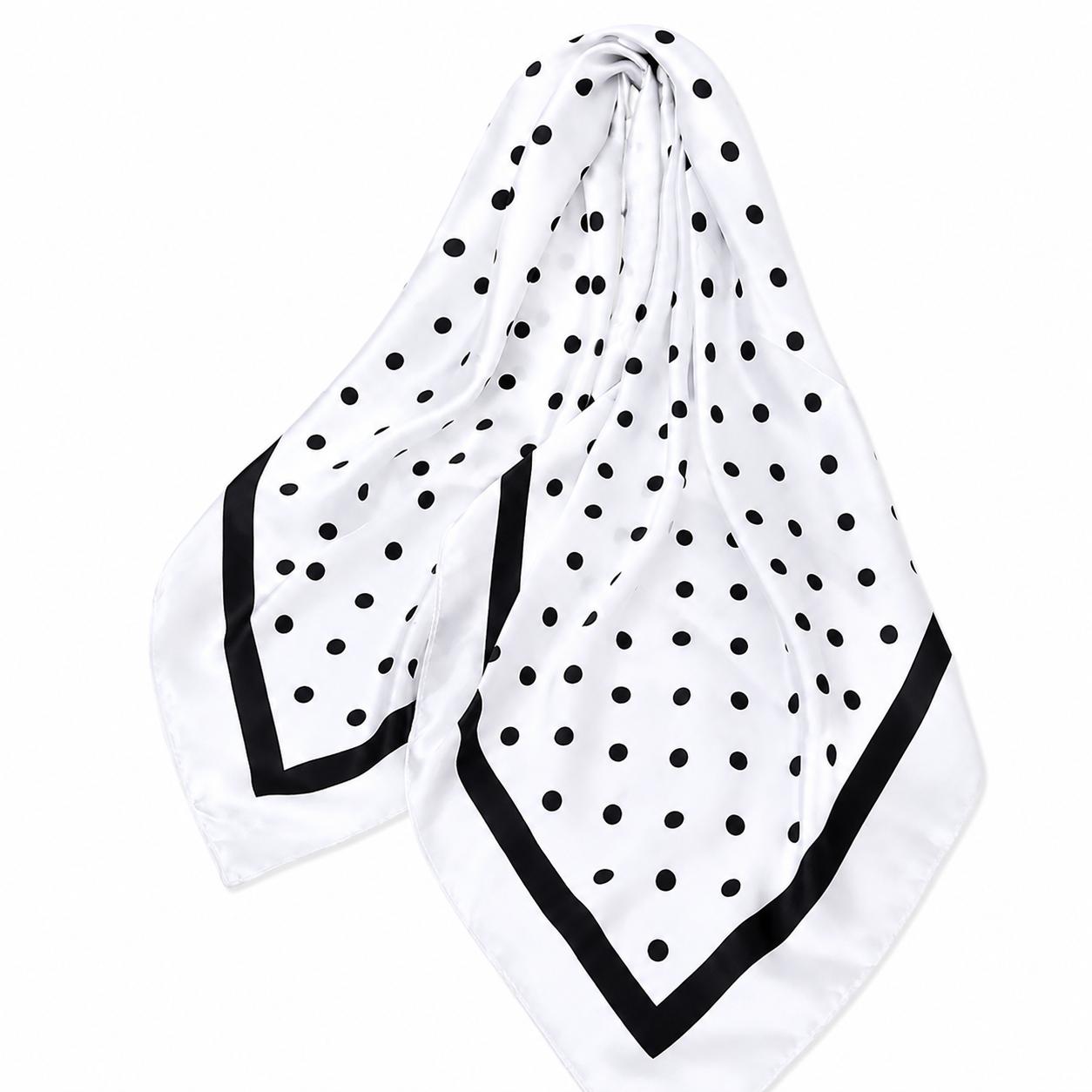 AVI Accessories Polkadot Scarf white/black