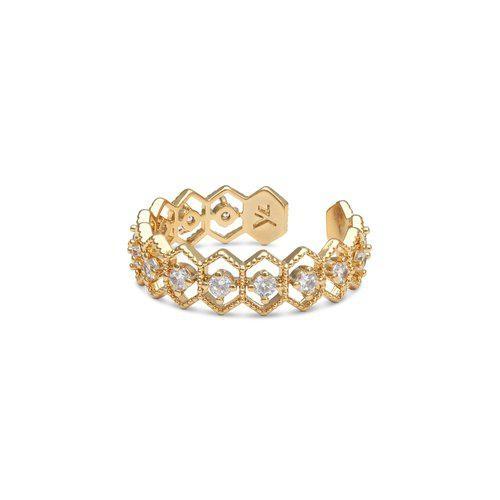 Ylva Li Nova ring - Crystal (Gold)