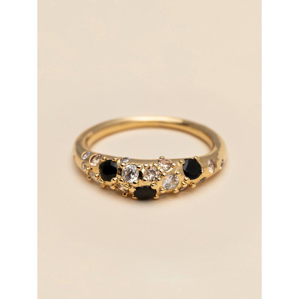 YLVA LI Hermes ring - Noir / champagne