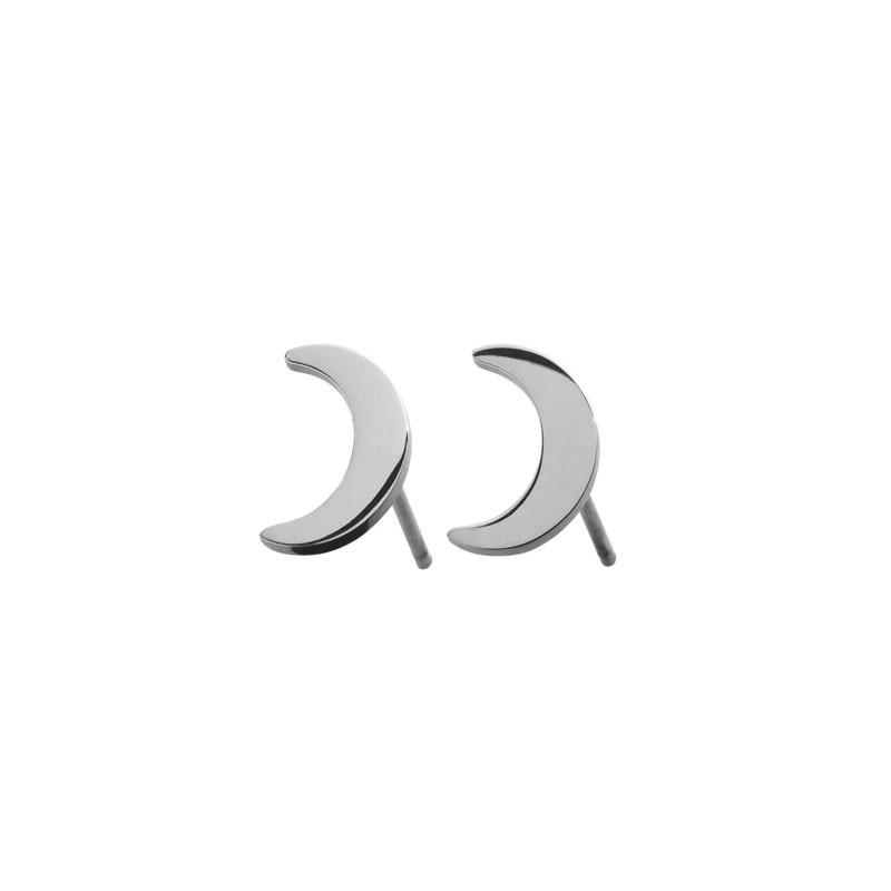 EDBLAD BRIGHT NIGHT MOON STUDS SILVER